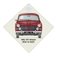 Volvo Amazon 2 door 1961-70 Car Window Hanging Sign